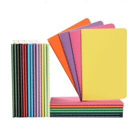 YOOMONA 24 Small Lined Notebook, Diaries, Sketchbooks for the Classroom, Party Favours, 9 x 14 cm, Colourful Cover
