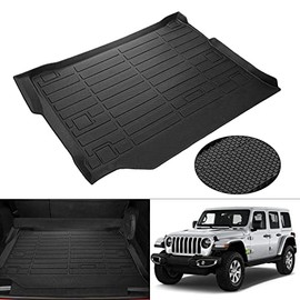 Cartist Custom Fit for Cargo Liner 2021 2022 Jeep Wrangler 4XE (Not for 2 Door and JL Unlimited Models) All Weather Rear Trunk Mat Carpet Protection TPE Waterproof