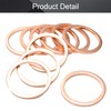 MroMax 20 Pcs Copper Flat Washers M18 Metric Round Gasket