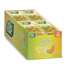 Tic Tac Citrus Adventure Mints, Bulk 12 Pack, Mints On the Go, 1.7 oz Each
