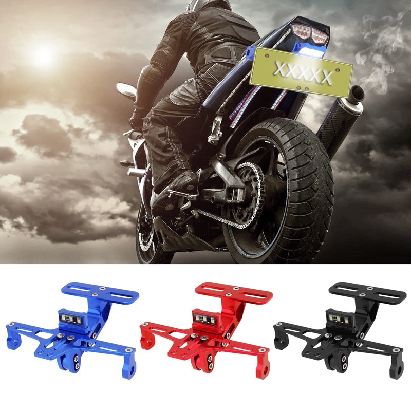 Windance Motorcycle License Plate Bracket,Universal Adjustable Fender Eliminator Kit, CNC