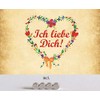 Blechschild 20x30cm gewölbt incl. 4 Magneten Ich Liebe Dich Vintage