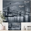 Designart PT9959-60-28 Panorama New York City at Night-Cityscape Canvas print-60x28