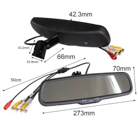 iPoster 4.3" Dual Screen Car Rear View Monitor No1 Front Rear View Reversing Camera Kit