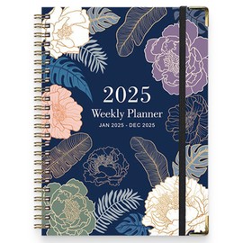 IHCEMIH 2025 Diary, 2025 Daily Planner A5 Week to View Hardback Journal Notebook Lined 365 Days Full Year Personal Organisers Academic Work Office Meeting Appointment Book with Bookmark