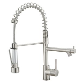 AIMADI Kitchen Faucet with Pull Down Sprayer,Commercial Stainless Steel Pull Down Sprayer Kitchen Faucet Single Hole Single Handle RV Laundry Outdoor Kitchen Sink Faucets
