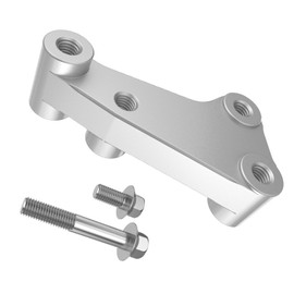 Bevinsee Lower Alternator Bracket Compatible with Jeep Wrangler 2.5L 4 Cylinder 1991-1995 YJ, 1997-2002 TJ, Replaced 53007605 53007604, Aluminum, Silver