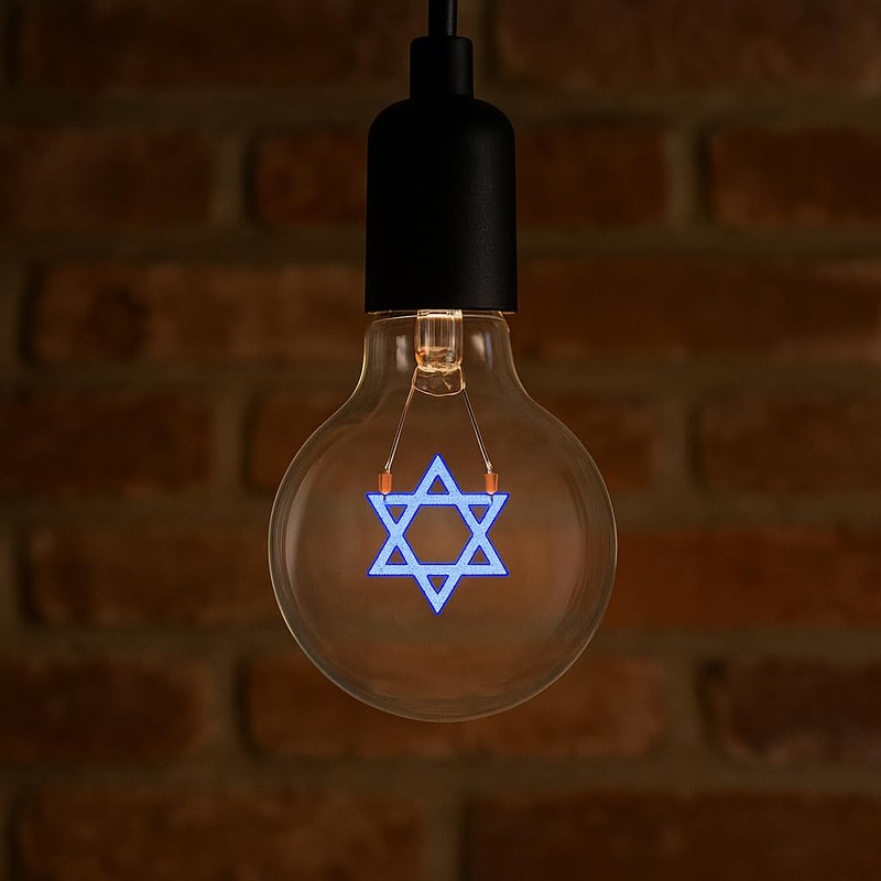 Festive Living LED Hanukkah Star of David Decorative Filament Light