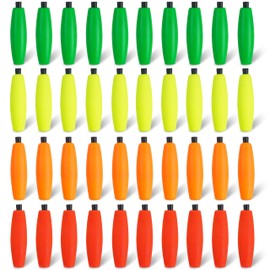 Peg Floats Foam Fishing Bobbers,40pcs Foam Cigar Floats for Catfih,Fishing Float for Crappie,Fishing Cork for Fig