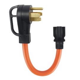 HENGYI NEMA 14-50P to 6-20R Welder Adapter Cord, Heavy Duty STW 10AWG, 4- Prong 250V to 20A 6-20 Adapter, 14-50 to 6-20R EV Dryer Adapter,250V,50AMP to 20AMP,1.5FT