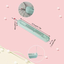 2 Pcs Needle Threader Seam Ripper,2 in 1 Plug-in Needle Threader,Stretchable Seam Rippers for Sewing Needle Threading Tool for Hand Sewing Knitting Craft Quilting Supplies