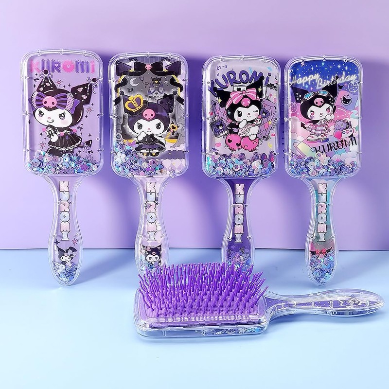 FEIFEI'S BOW Princess mermaid Hair Brush,Paddle Hairbrush for Girls Kids,Easily
