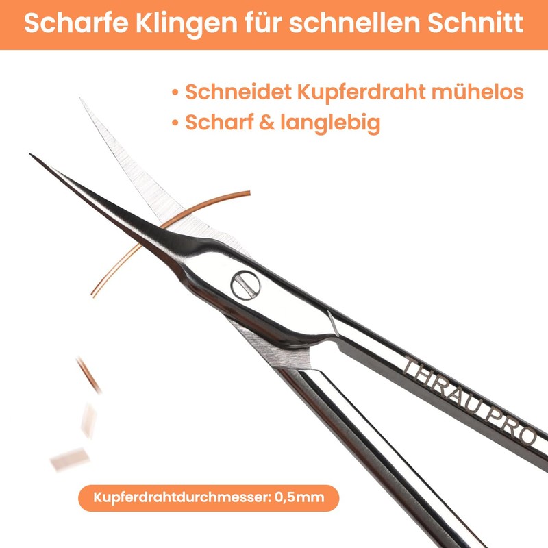 THRAU Ultra Precise Cuticle Scissors - Ideal for Cuticle Care,