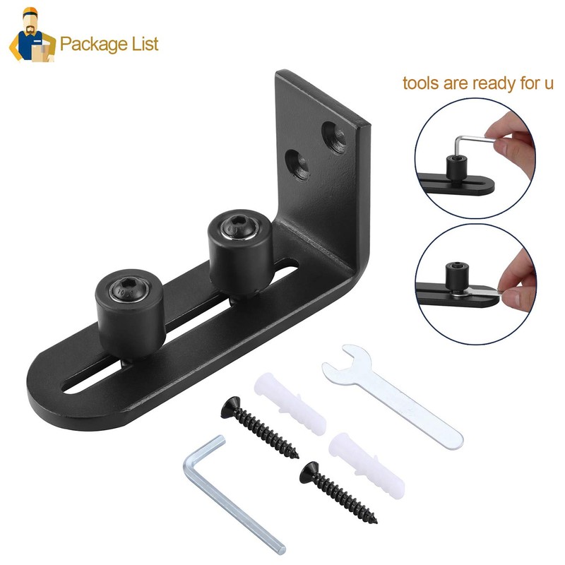 EaseLife Sliding Barn Door Bottom Floor Guide,Ball Bearings Adjustable Stay