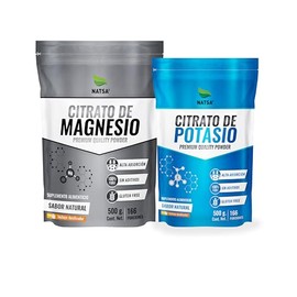 Natsa Citrato Magnesio 500 Potasio Scoop Diario Excelentes Propiedades Relajantes Mejorar Salud Ósea Ingredientes Puros