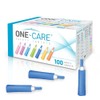 ONE-CARE Safety Lancets 21G x 1.8mm, Contact-Activated, 100/bx