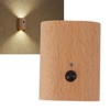 Step Light Wall Sconce Beech Wood Motion Dusk to Dawn