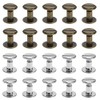 ECSiNG 40 Pairs Chicago Screws Round Flat Head Screw Rivets