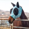 Horzmetnex Stretchy Horse Fly Mask with Ears，Extra-Large Eyes & Mane