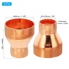 PATIKIL 1 3/8" to 3/4" ID Copper Reducer, 2pcs 99.9%