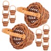 GANAZONO 12pcs Mini Shopping Basket Hand Woven Wood Baskets Mini