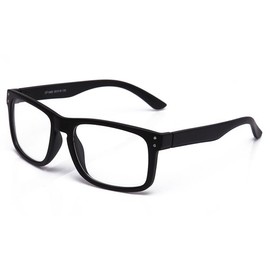 Newbee Fashion - Sporty Fashion Clear Lens Glasses Keyhole Large Squared Style Fashion Clear Frames