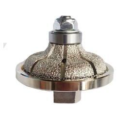 3/4 Inch F20 Ogee Edges Vacuum Brazed Diamond Hand Profiler Router Bit Profile Wheel with 5/8-11 Thread for Granite Concrete Marble Countertop