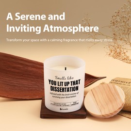 You Lit Up That Dissertation Graduation Gifts PhD Doctorate Degree Doctoral Graduates PhD Students Scented Candle Home Office Jar Candles Lavender Sage Floral Scent Soy Wax Candles 9.5 oz