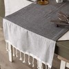 DII Bordered Dobby Woven Table Runner, 15 x 72, Black,