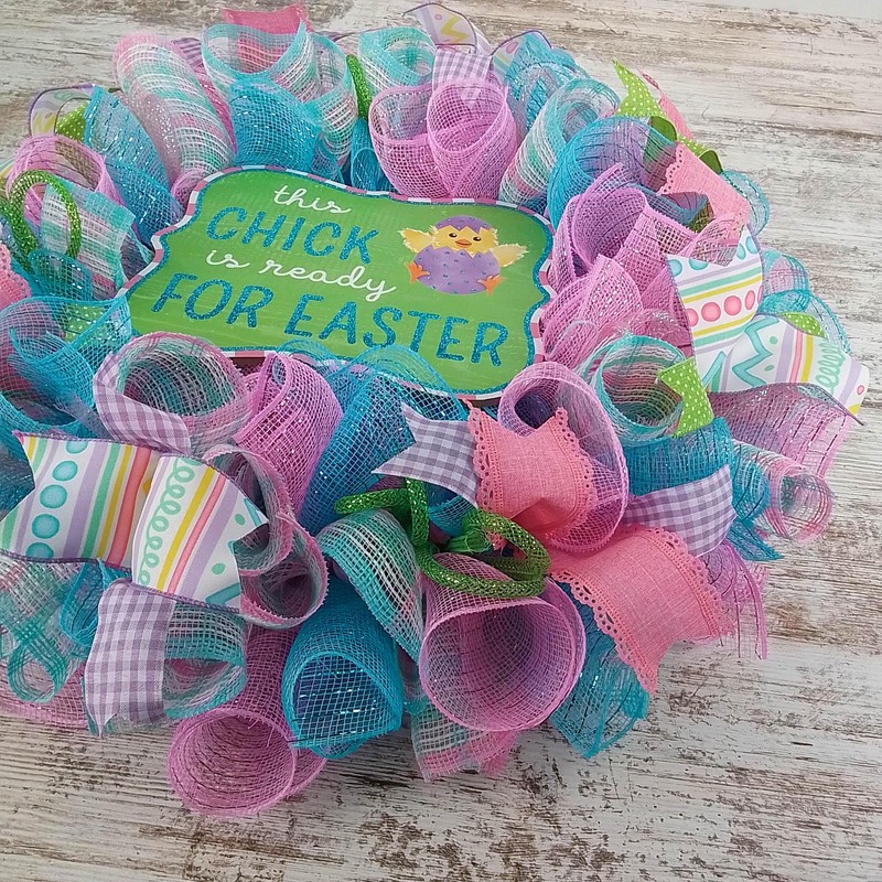 This Chick is Ready for Easter Door Wreath - Easter
