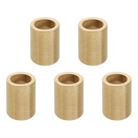 PATIKIL M10 Brass Spacers, 5 Pcs Metal Spacer Brass 10mm ID x 14mm OD x 20mm L Brass Spacers Screw Standoff for 3/8 Inch or M10 Screw