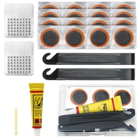 JOYSKY 23 Piece Repair Kit Bicycle Tyre Repair Kit Bicycle Tyre Repair Kit Bicycle Tyre Repair Kit Metal Rasp for Bicycle Motorcycles Inflatable Rubber Tyre
