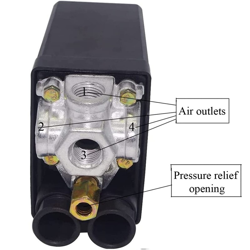 Haobase Pressostat Control Valve 90-120 PSI 240 V Air Compressor