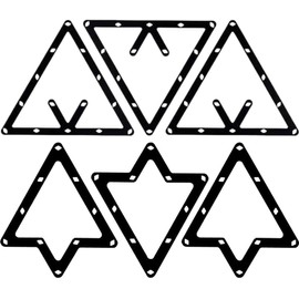 Lyyxjsltd 6 Pack Billiards Triangle Ball Rack, Ball Holder Positioning Billiard Table Pool Cue Accessory Magic Pool Rack Magic Ball Rack Magic Rack Magic Rack (Mix Shape)