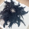 23cm Lady Flower Fascinator Hatpin for Women Elegant Brooch Clip