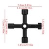 Llave Cruzada Universal, 4 Vías Llave Triangular Llave Cuadrada para