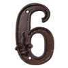 Esschert Design Cast Iron House Number, Rust Brown, 7.9 x