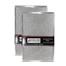 Air Filter Factory Replacement For 707929, 708929 Jenn-Air Maytag Stovetop Downdraft Vent 12-Layer 11.4 X 14 X 0.09 Inches Grease Filter 2-Pack