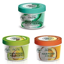 Garnier Fructis H5537200 Mascarilla Cabello Natural Vegana Anti Frizz Hair Food Verde 350 Acondicionador Aguacate