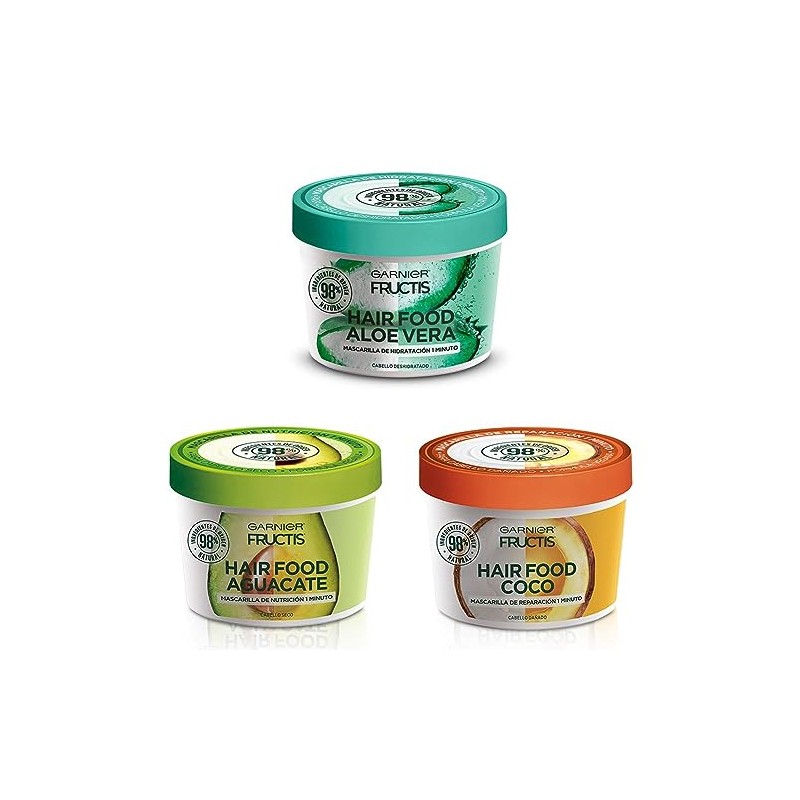 Garnier Fructis H5537200 Mascarilla Cabello Natural Vegana Anti Frizz Hair
