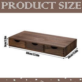 Suzile Coffee Pods Storage Holder Cabinet Vintage Countertop Storage Drawers Wooden K Cup Drawer Organizer Under Brewe for Home Office Accessories(3 Drawer)