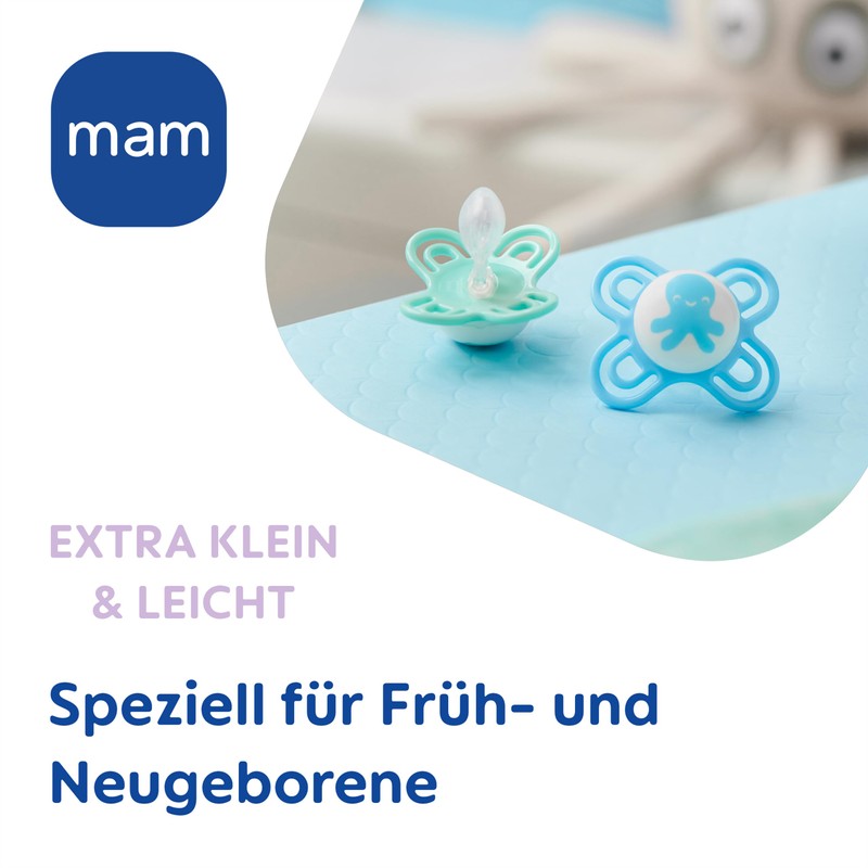 MAM Perfect Start Dummy, Set of 2, Specially for Newborns,