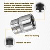 sourcing map 2pcs E-Torx Socket 3/8" Drive E18 External Torx
