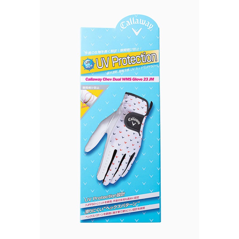 Callaway Glove CHEV DUAL WMS WHT 18 23 (18 cm),