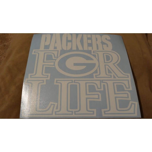 Unbranded Green Bay Packers For Life car decal