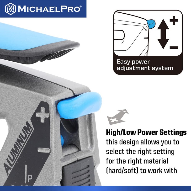 MichaelPro MP013011 Aluminum Tacker/Staple Gun, Multi-Purpose Stapler for Professionals and