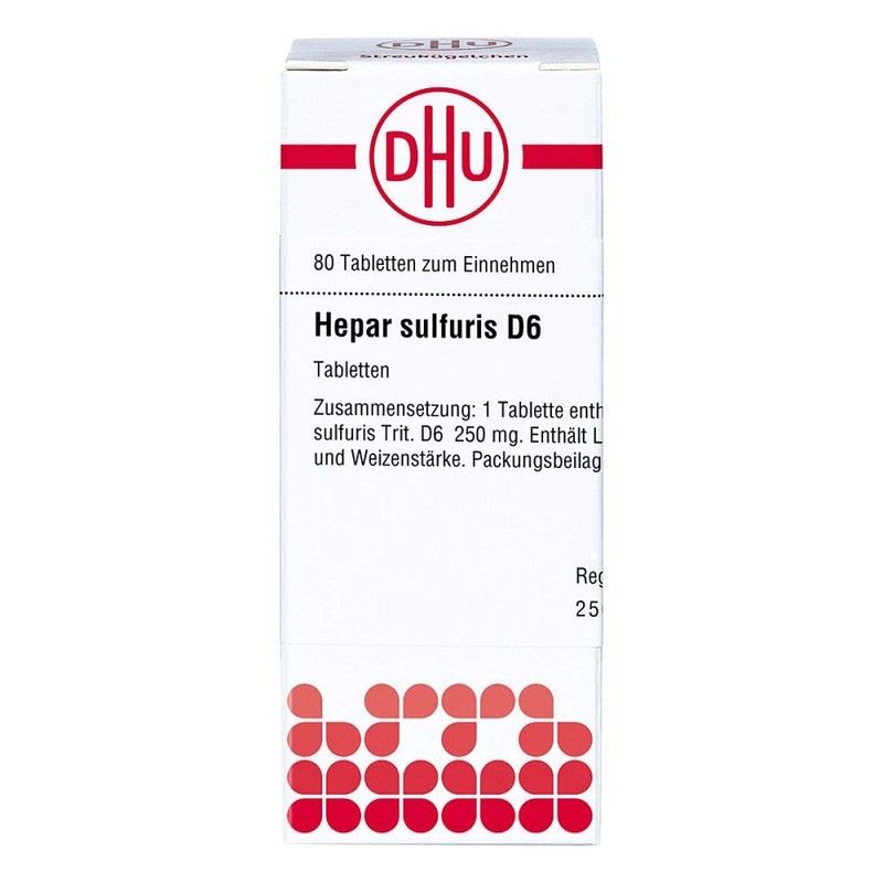 DHU Hepar sulfuris D6 Tablets, Pack of 80 Tablets