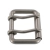 B7348 1 3/4" Nickel Matte, Double Prong Roller Buckle, Solid