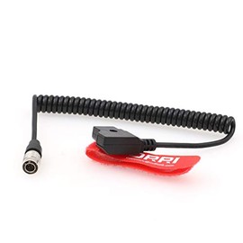 drri Hirose 4-Pin Male to D-Tap Coiled Cable Power for Sound Device Zaxcom 633/644/688