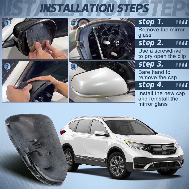 Right Passenger Side Mirror Cap Cover Compatible with Honda CRV